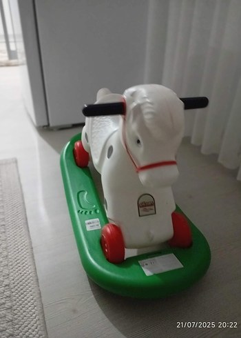 Beyaz At Figürlü Bebek Yürüteci