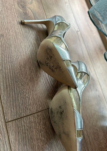 38 Beden Zara gümüş İnce Topuklu Kadın Ayakkabı