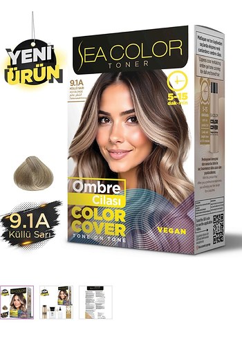 Sea Color 9.1A Ombre Toner Saç Boyası - Görsel 5