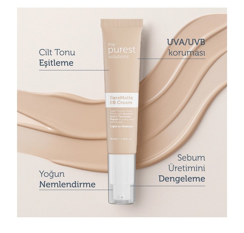 The Purest BareMatte BB Krem - Bej - Görsel 5