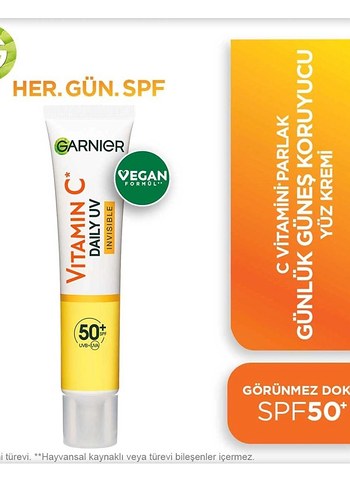 Garnier Vitamin C Güneş Koruyucu SPF 50+ Vegan - Görsel 3