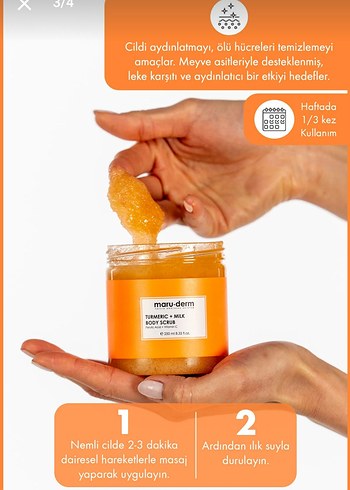 Zerdeçal + Süt Vücut Peelingi 250ml - Görsel 4