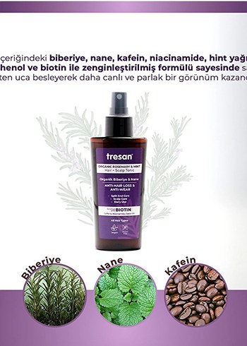 Tresan Biberiye & Nane Saç ve Saç Derisi Toniği - Görsel 3
