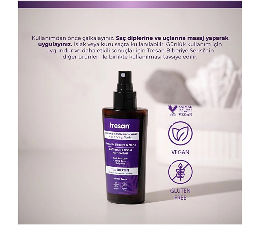 Tresan Biberiye & Nane Saç ve Saç Derisi Toniği - Görsel 2