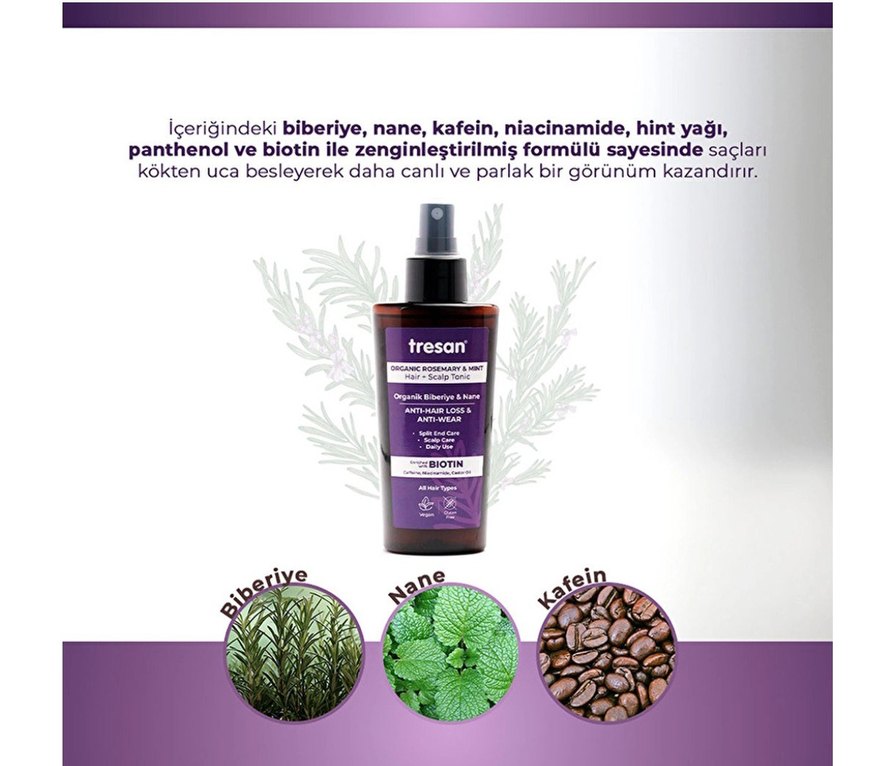 Tresan Biberiye & Nane Saç ve Saç Derisi Toniği - Görsel 3