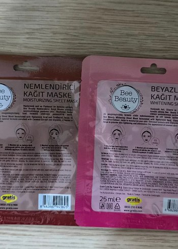 Bee Beauty Nemlendirici ve Beyazlatıcı Kağıt Maskeler - Görsel 2