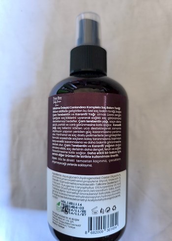 True Bee Karanfil & Çam Terebentin Saç Toniği 250 ml - Görsel 3