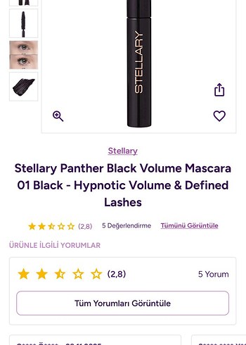 Parlak Siyah Stellary Maskara - Görsel 5