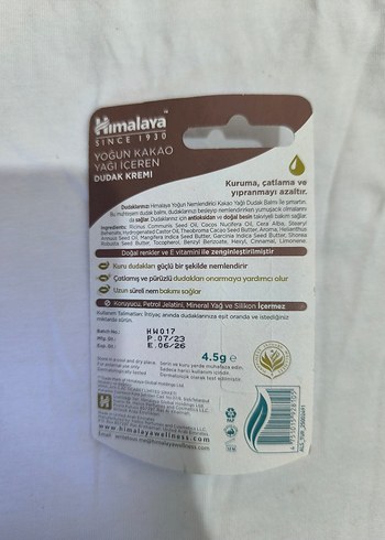 Himalaya Yoğun Kakao Yağı Dudak Kremi - Görsel 3