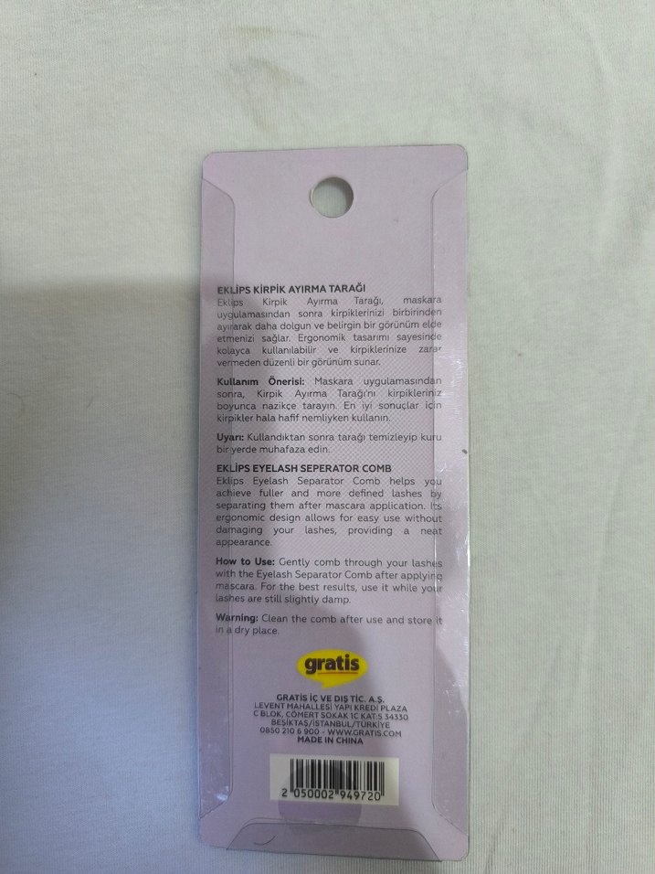 Mor Kirpik Ayırma Tarağı - Görsel 3