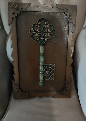 Vintage Tarzda Kahverengi tablo el yapimi