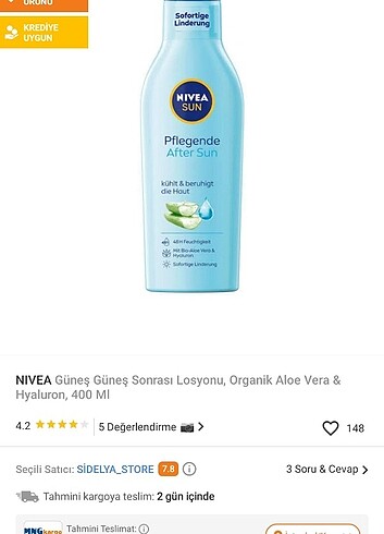 Nivea Sun bronzlaştıcı 