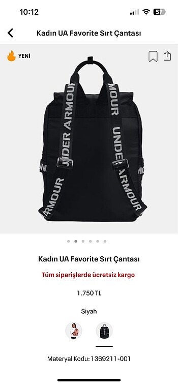 Nike Under armour sırt çantası