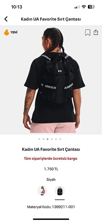  Beden Under armour sırt çantası
