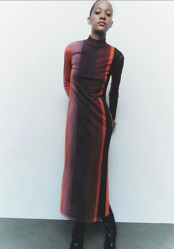 Zara Zara uzun tül elbise