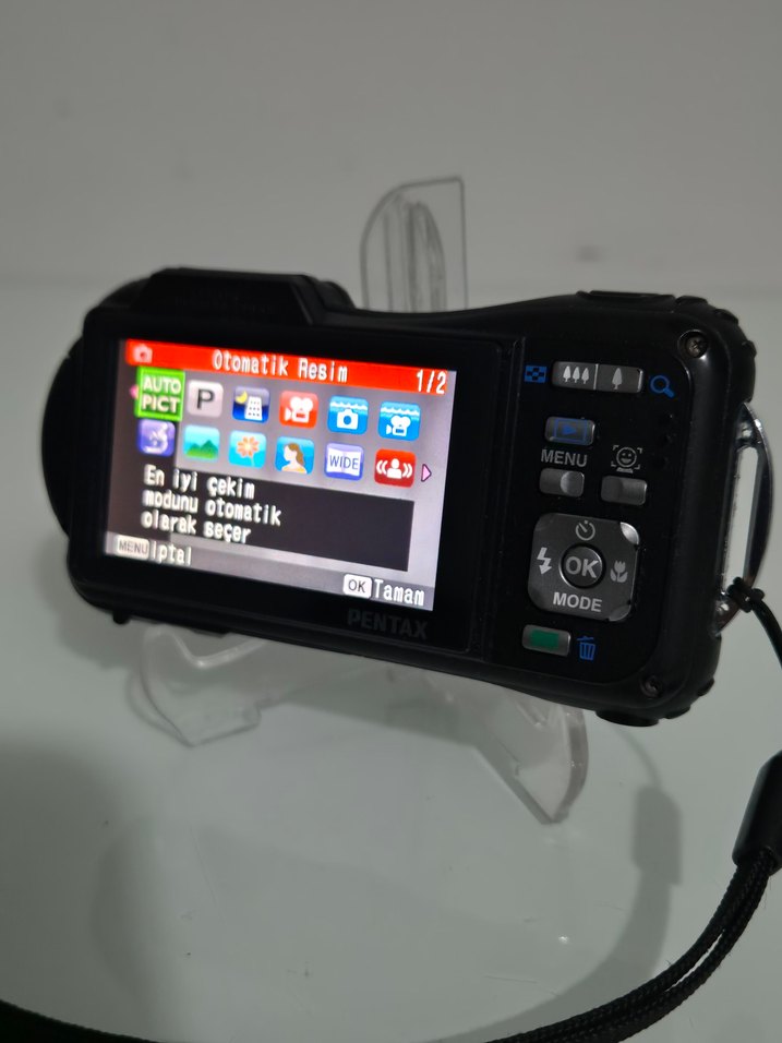 Pentax Optio WG-1 Mor Su Geçirmez Dijital Kamera Ricoh GPS - Görsel 2