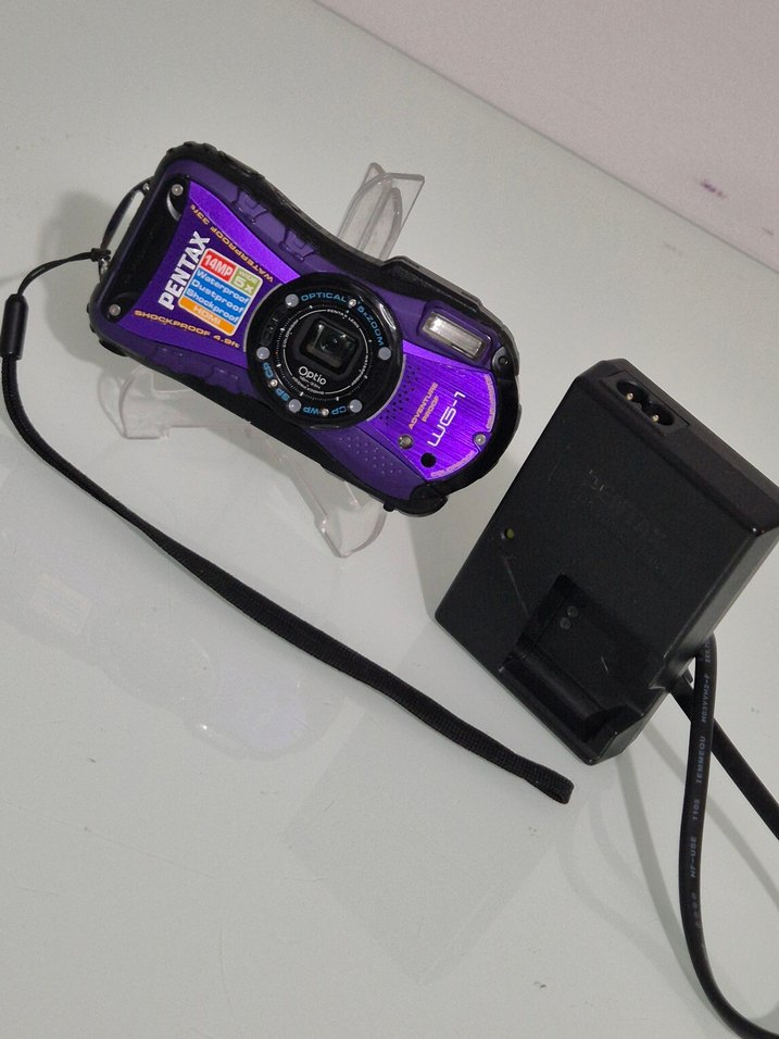 Pentax Optio WG-1 Mor Su Geçirmez Dijital Kamera Ricoh GPS - Görsel 4