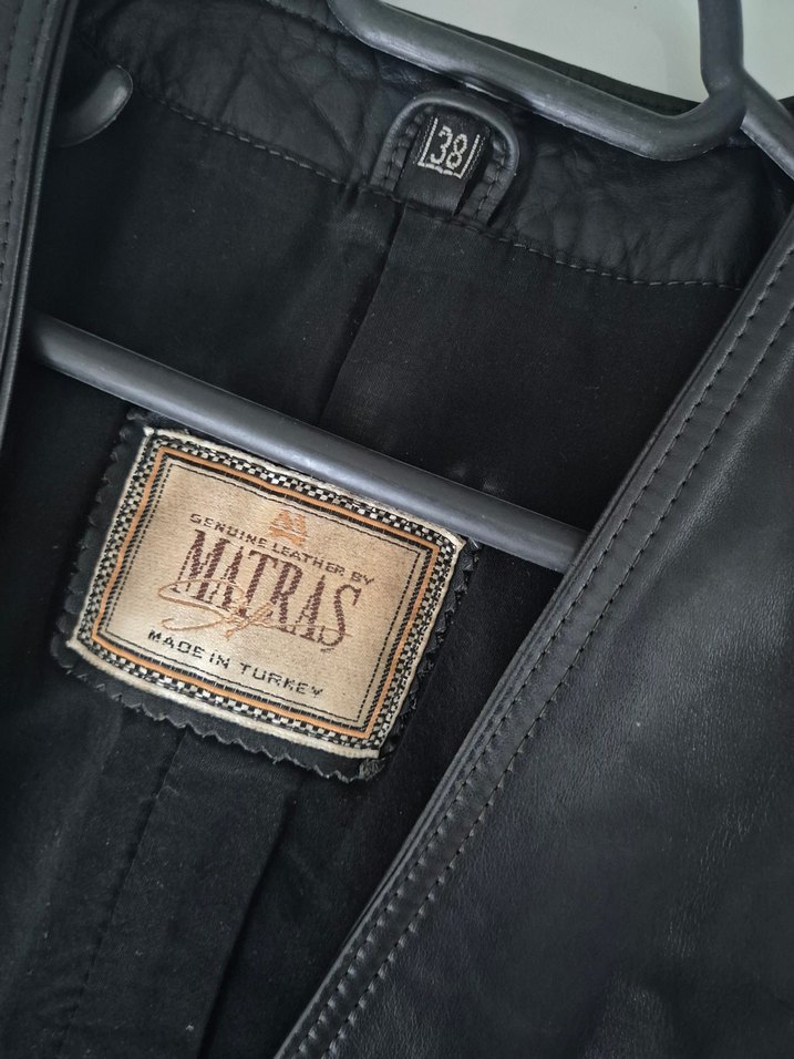 Deri Yelek Hakiki Dana motorcu harley biker - Görsel 2