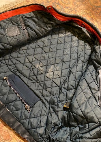 Deri Ceket Biker Vintage Mont Motor - Görsel 7