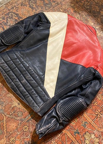 Deri Ceket Biker Vintage Mont Motor - Görsel 6