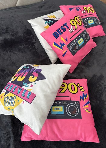 Renkli 90'lar Temalı Pop Kültür Yastıklar - Görsel 4