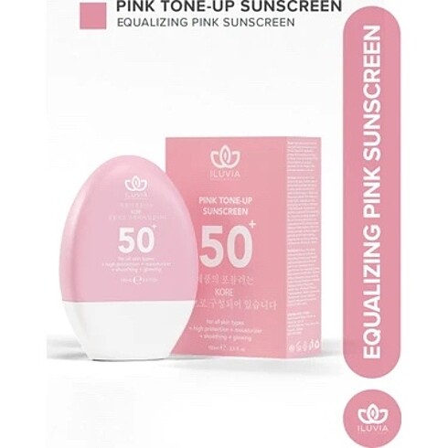 Ton eşitleyici SPF 50+ pembe güneş kremi