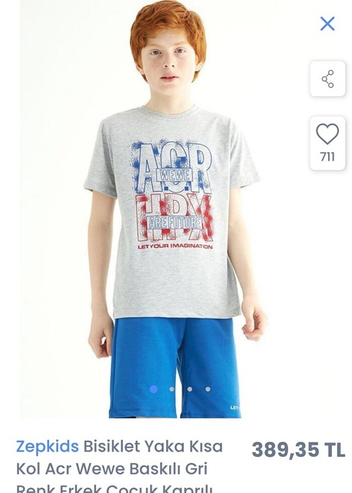 Çocuk şortlu takım - Görsel 2