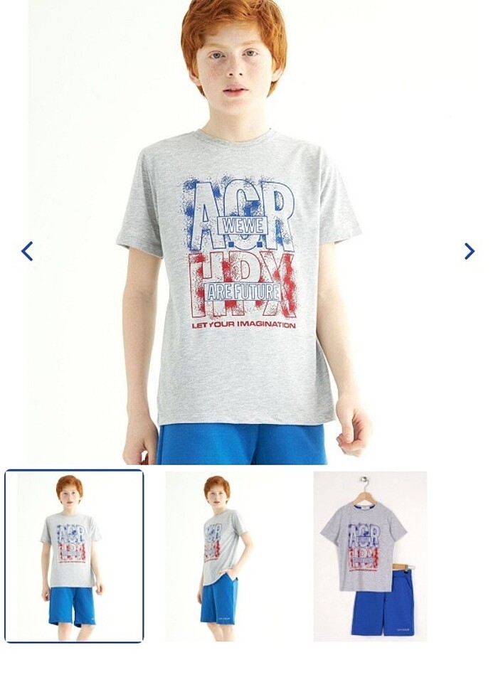 Çocuk şortlu takım - Görsel 4