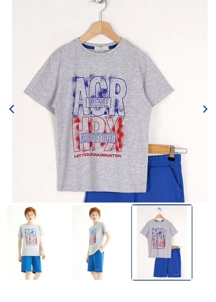 Çocuk şortlu takım - Görsel 5