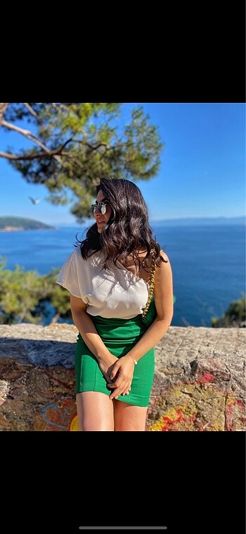 H&M Fermuarlı Kısa Etek