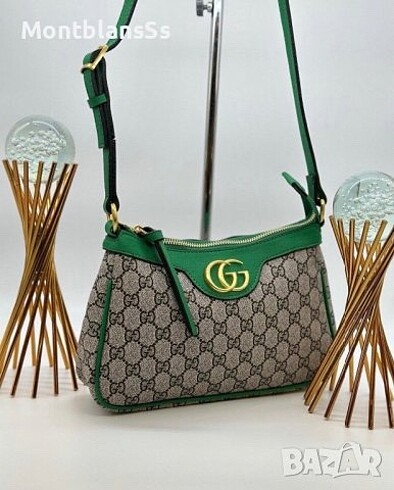 Gucci Gucci Yeşil Logolu Baget Çanta