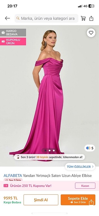 Alfabeta Pembe elbise