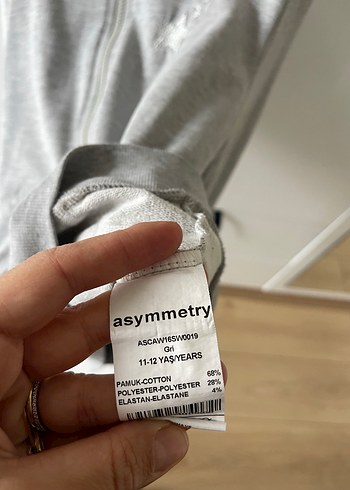 Kız Çocuk Gri Kapüşonlu Fermuarlı Sweatshirt - Görsel 4