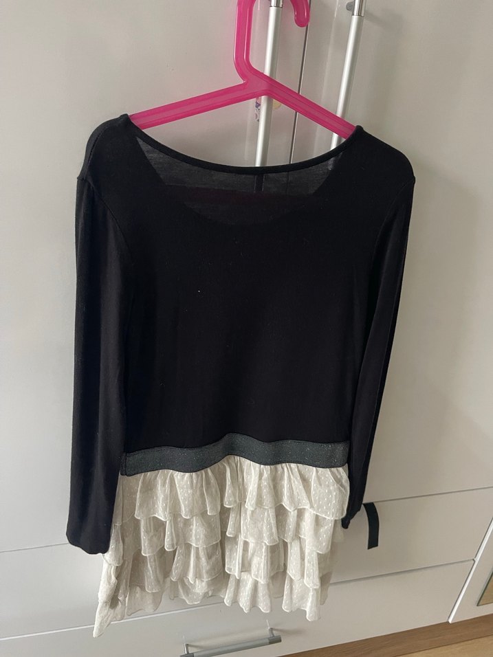 Kız Çocuk Siyah Uzun Kollu Bluz - Görsel 4