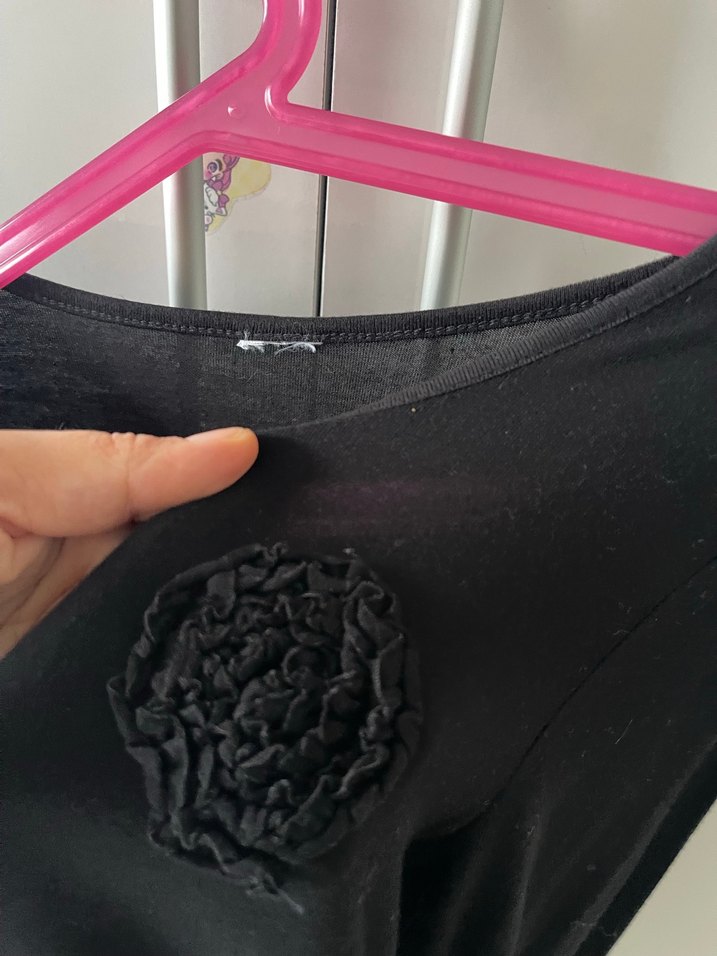 Kız Çocuk Siyah Uzun Kollu Bluz - Görsel 2