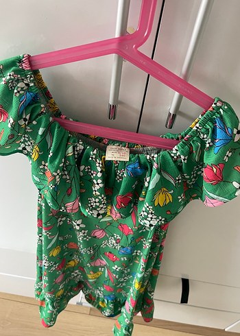 Renkli Çiçekli Kız Çocuk Volanlı Elbise - Görsel 5