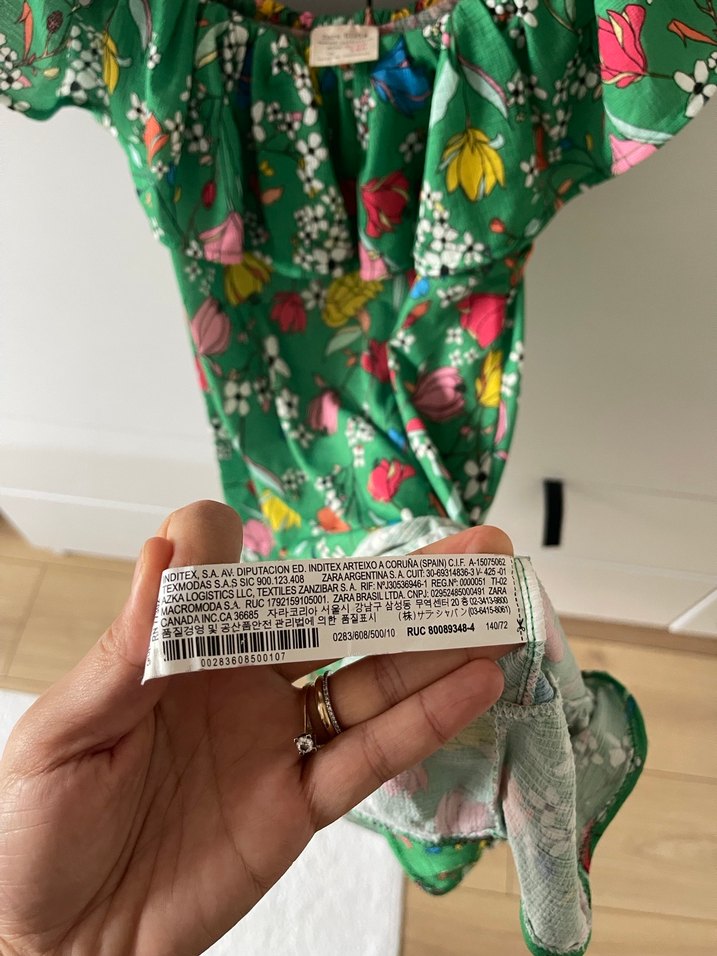 Renkli Çiçekli Kız Çocuk Volanlı Elbise - Görsel 3