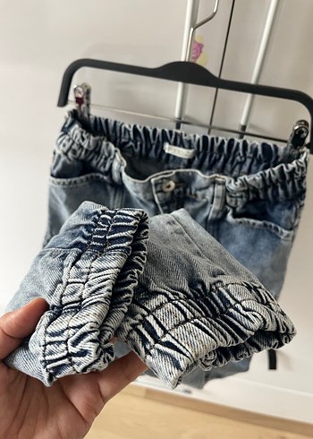 Gri Batik Desenli Bağcıklı Kadın Kot Pantolon - Görsel 5