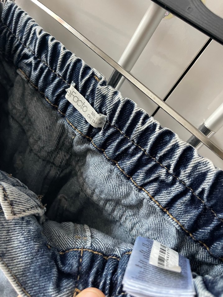 Gri Batik Desenli Bağcıklı Kadın Kot Pantolon - Görsel 2