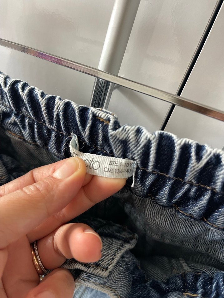 Gri Batik Desenli Bağcıklı Kadın Kot Pantolon - Görsel 3