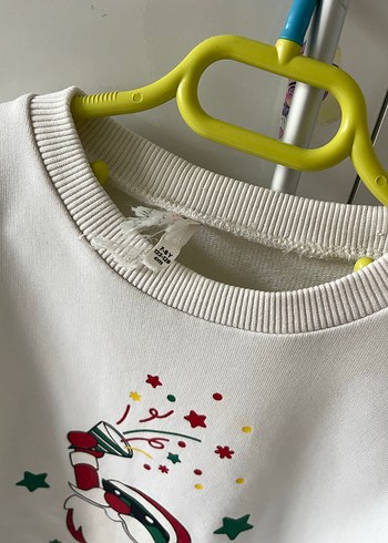 Beyaz Pamuklu Kadın Sweatshirt - Görsel 3