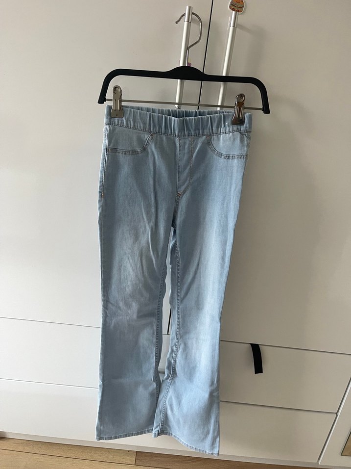 Kadın Mavi Loose Fit Midi Denim Pantolon - Görsel 2