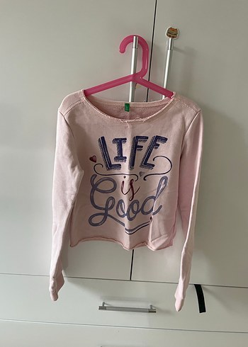 Pembe Uzun Kollu Kız Tişörtü - Görsel 3