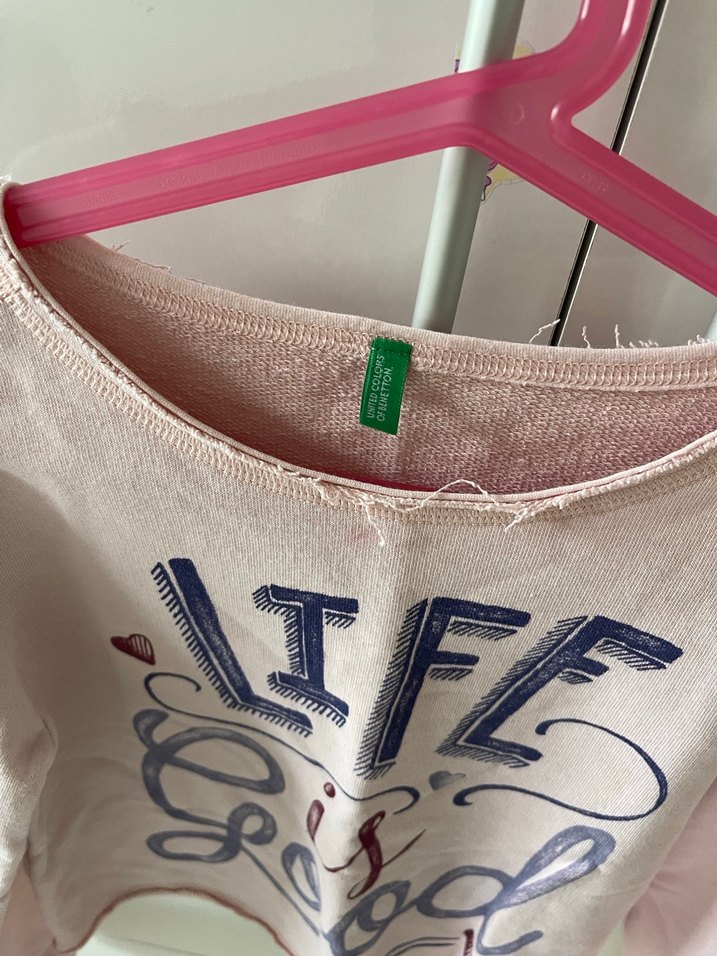 Pembe Uzun Kollu Kız Tişörtü - Görsel 2