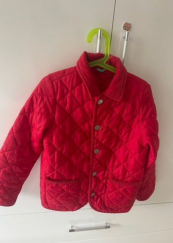 Kırmızı Düğmeli Çocuk Mont - Görsel 2