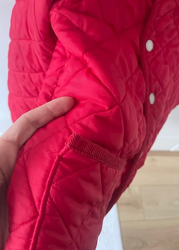 Kırmızı Düğmeli Çocuk Mont - Görsel 6