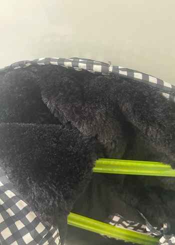 Kapüşonlu Kareli çocuk Kaban - Görsel 9