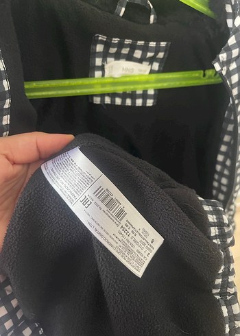 Kapüşonlu Kareli çocuk Kaban - Görsel 7