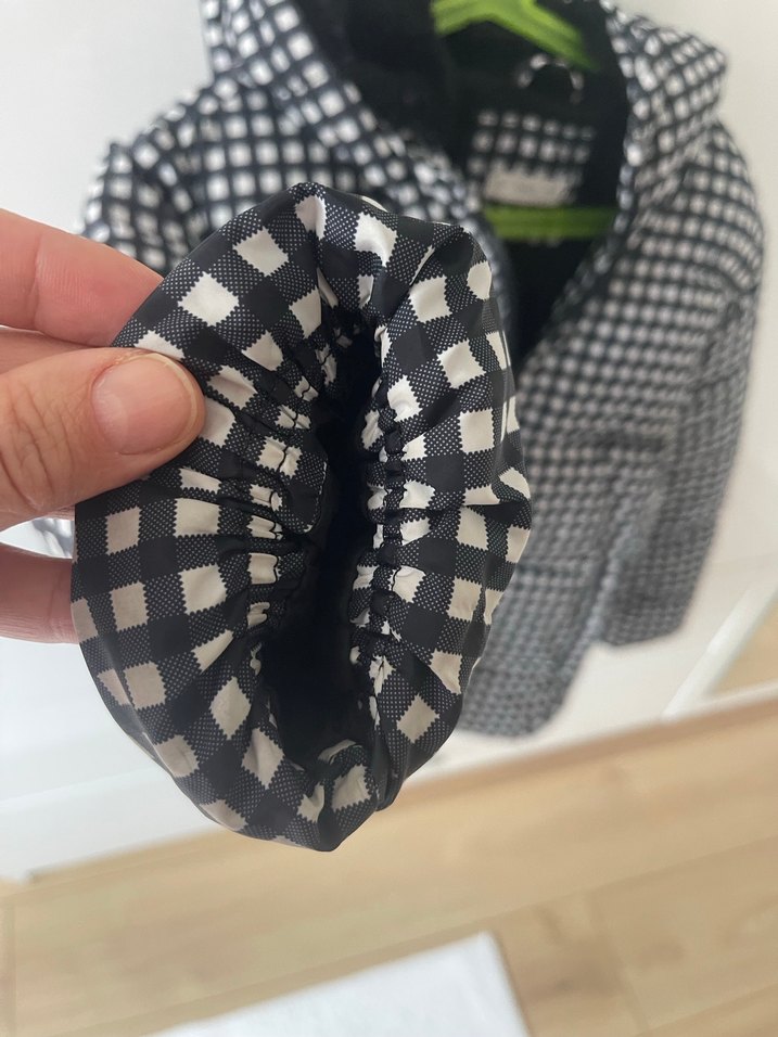 Kapüşonlu Kareli çocuk  Kaban - Görsel 5