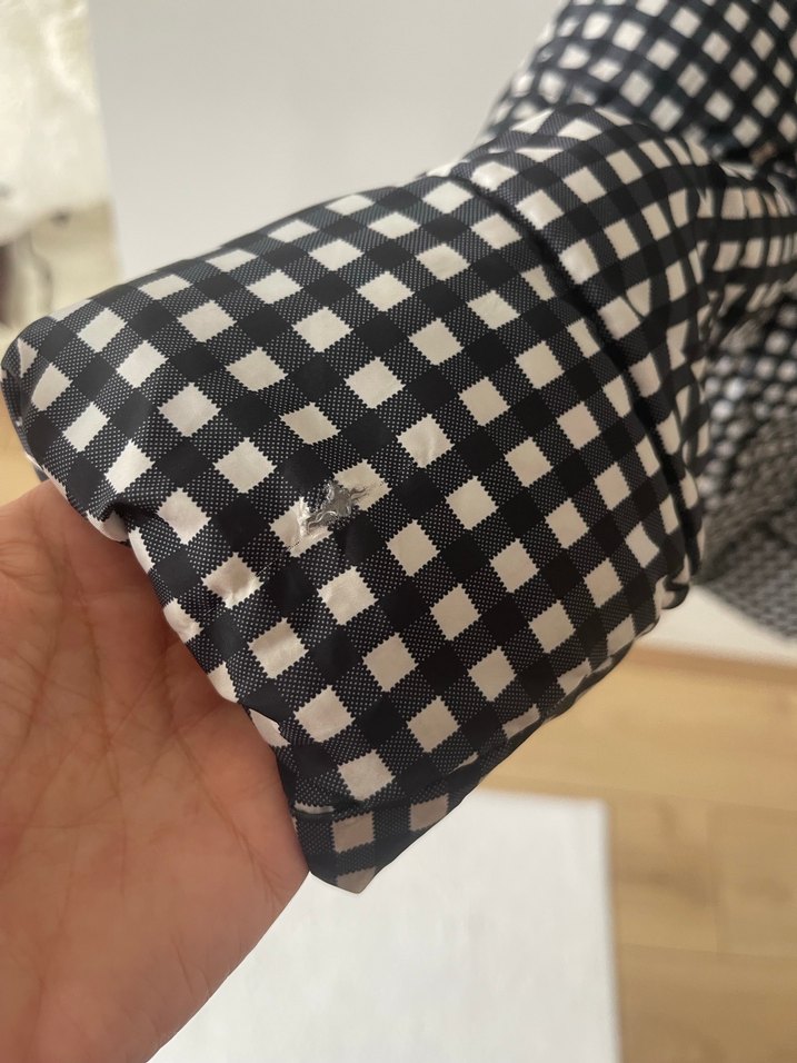 Kapüşonlu Kareli çocuk  Kaban - Görsel 3